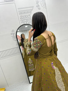 Festival Special Crop Top With Shrug & Vichitra Lehenga Set | Premium Thread & Sequence Work